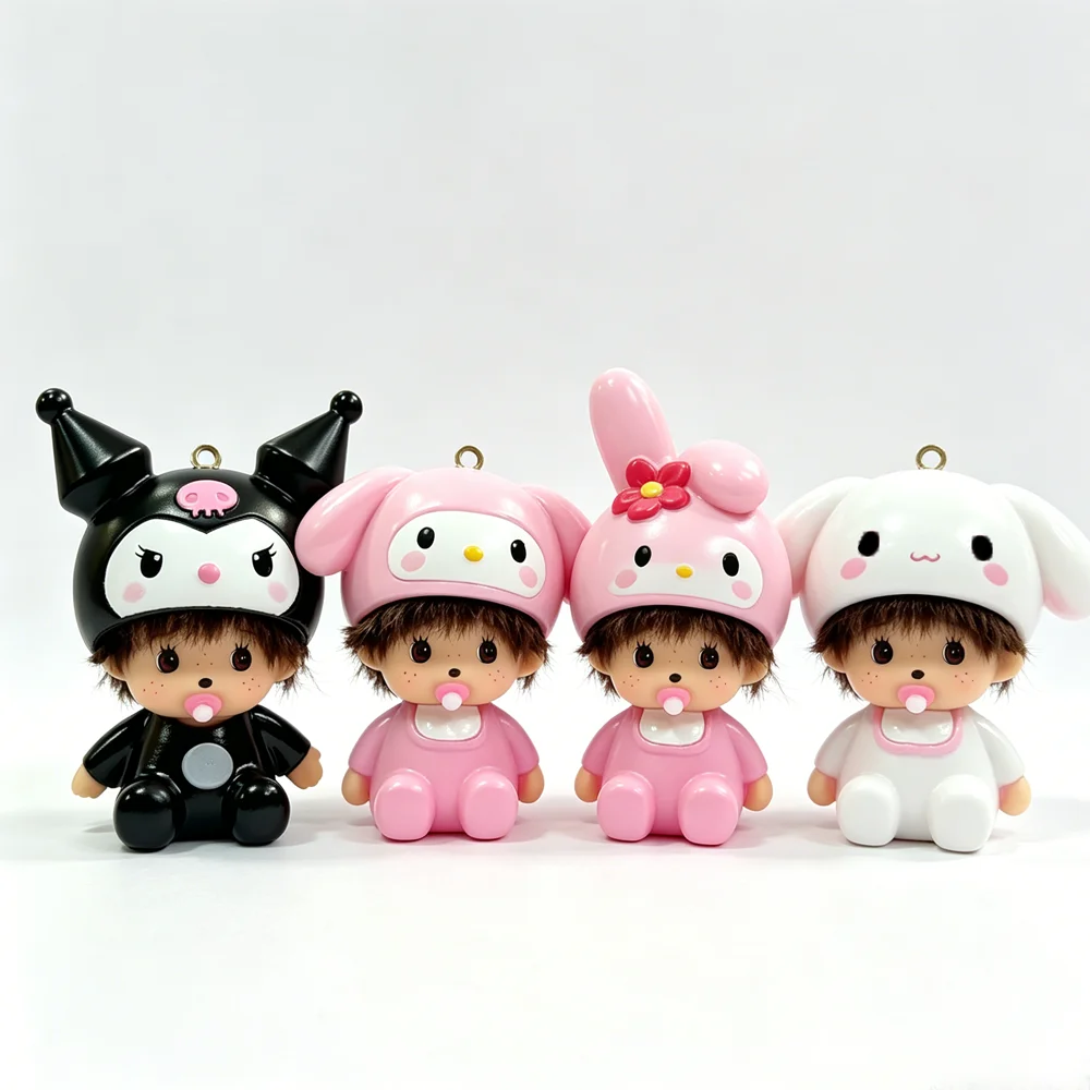 Sanrio Monchhichi Keychain 6pc - Kawaii Tech Accessories 评论和价格